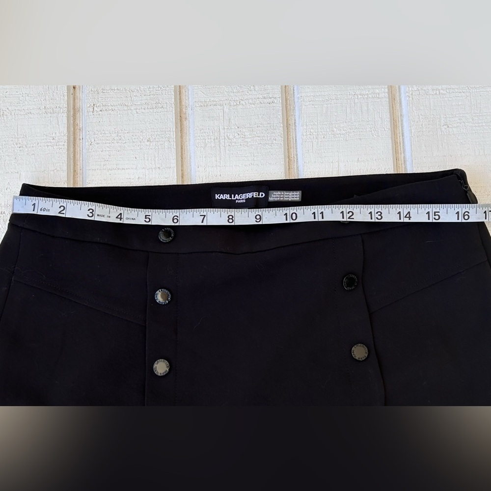 Karl Lagerfeld Paris Women’s Pencil High-Waisted Skirt Double Breasted Style 10 - Picture 11 of 12